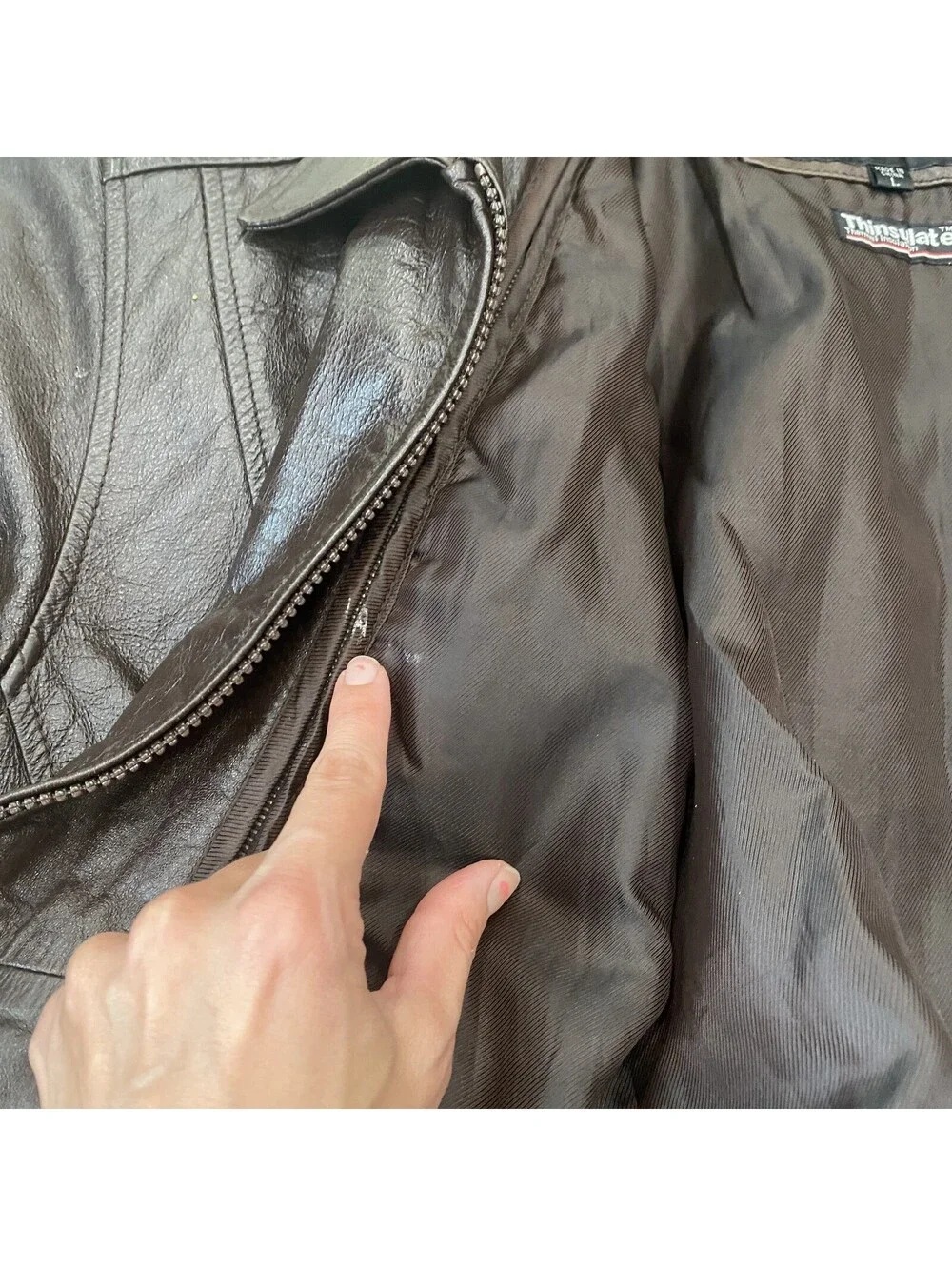 Wilsons Leather Bomber Jacket Size L Removable Vest 3M Thermal Thinsulate Brown